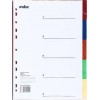 Разделители для регистраторов пластиковые Index, 5 л., индексы по цветам (без нумерации)