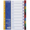 Разделители для регистраторов пластиковые Economix, 10 л., индексы по цветам (без нумерации)