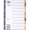 Разделители для регистраторов пластиковые Forpus, 10 л., индексы по цветам (без нумерации)