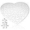 Пазл для сублимации, белый глянцевый (White Glossy), в форме сердца (190х190), 70 элементов